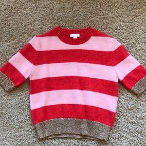 Striped Sweater-Red, Pink and Gold